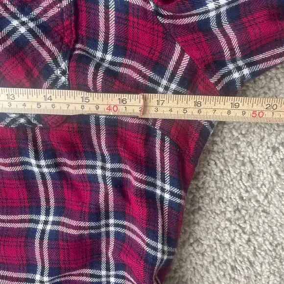 beachlunchlounge Shirt, Women's Size L, Red White Black, Plaid, Button Up - Picture 14 of 14